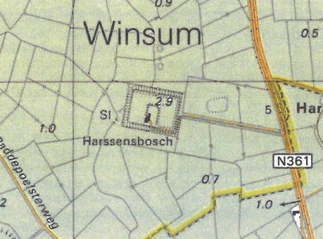 Afb. 8.9. Topografische kaart 7D Groningen. Verkend 1987, uitgave 1990.